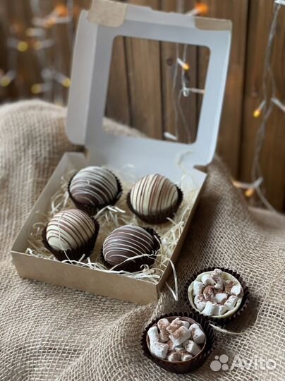 Шоколадные бомбочки с маршмеллоу