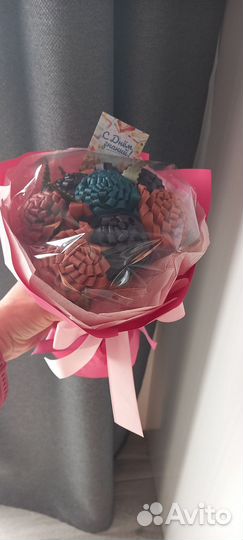 Съедобные букеты из пастилы и фрипсов