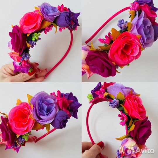 Ободок с цветами