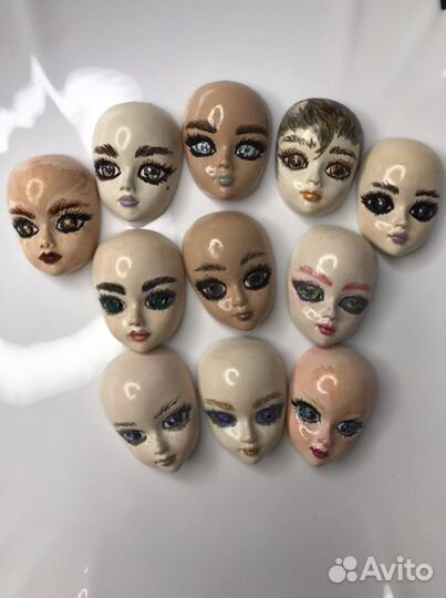 Личики для ватных игрушек