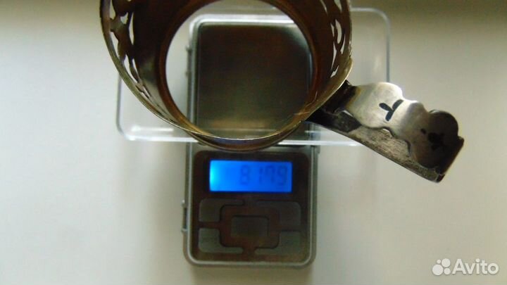 Подстаканник из серебра 875-й пробы, вес 82 гр