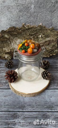 Баночки с декором из полимерной глины