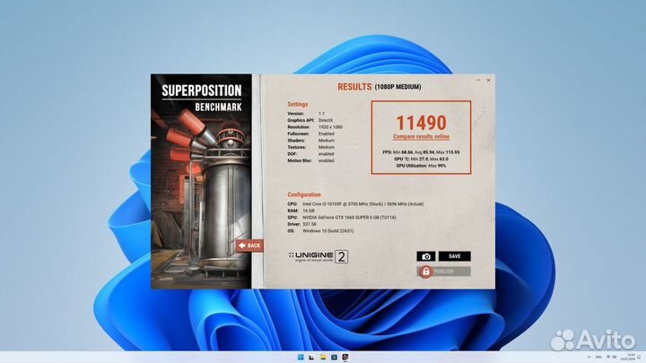 Компьютер i3 10105f/GTX 1660 Super