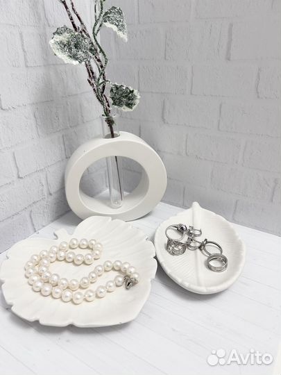 Декор из гипса, ваза, кашпо, поднос, подарок