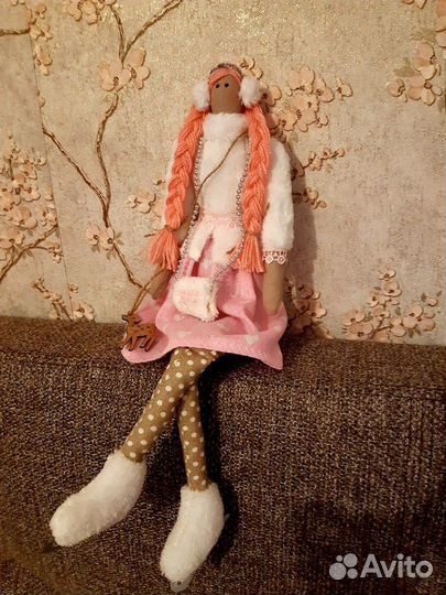 Кукла интерьерная Зимняя Тильда