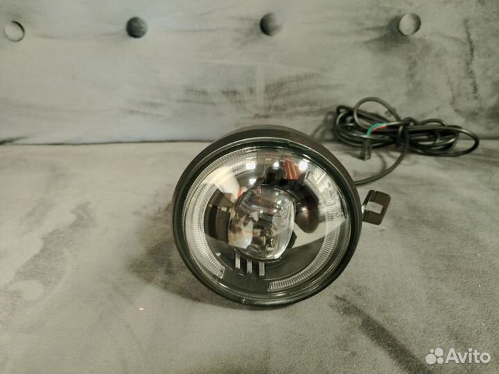 Фара передняя средняя круглая на электровелосипед