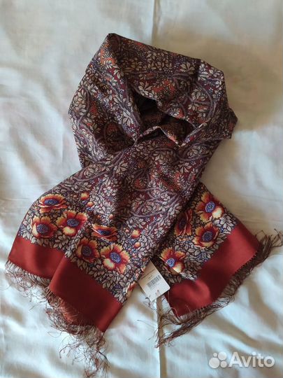 Шарф шерстяной павловопосадский Осенние прогулки