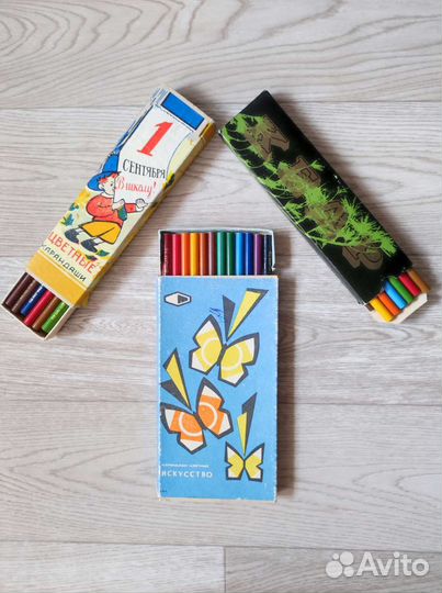 Набор цветных карандашей СССР винтаж