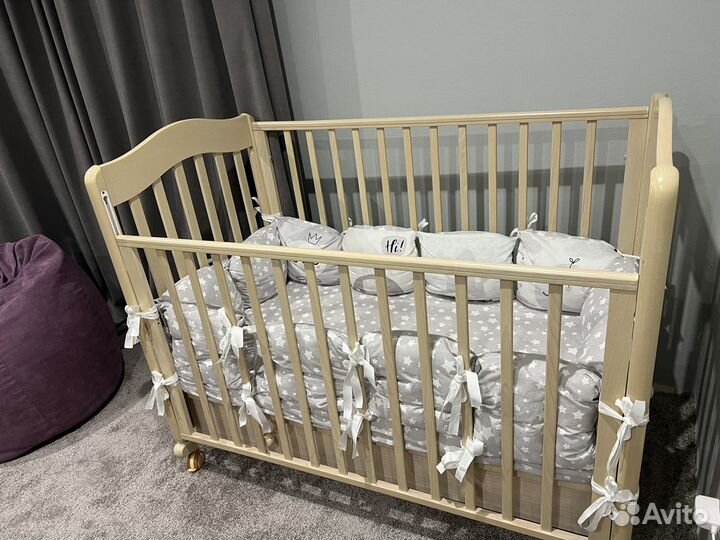 Кровать для новорожденных с матрасом