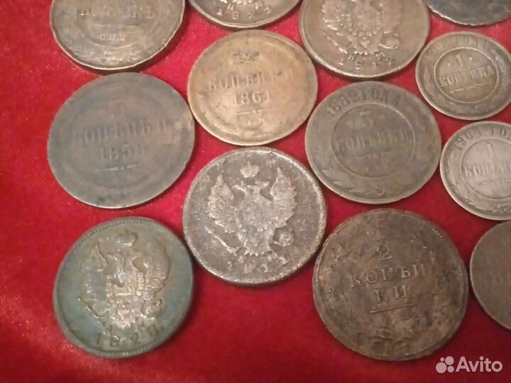Старинные монеты, оригиналы 15штук