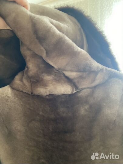 Шуба мутоновая с норкой48-50