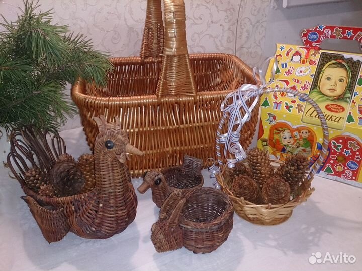 Плетеные корзины для подарков. Символ года 2023