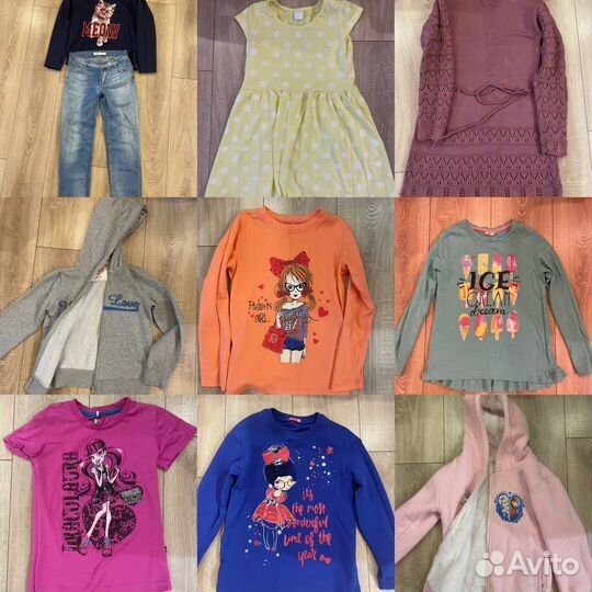 Вещи пакетом на девочку 140-146