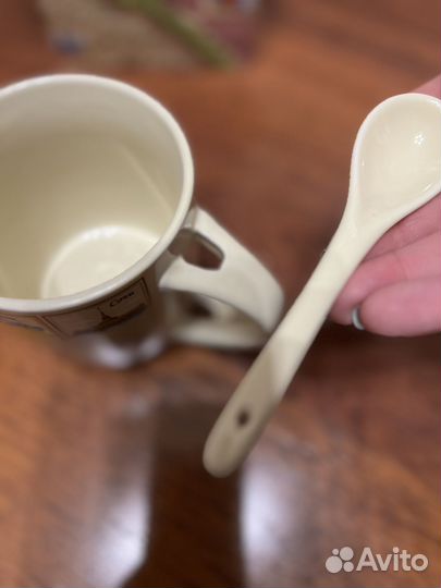 Чашка с ложкой кубанский сувенир