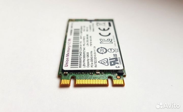 Union Memory SSD 128Gb m.2 NVMe