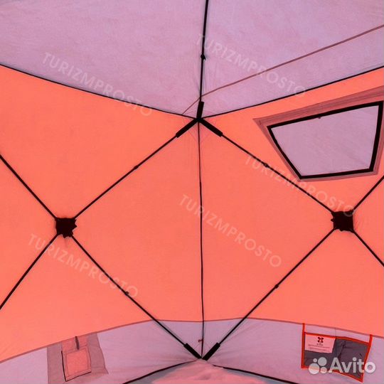 Зимняя палатка куб трехслойная 240х240 с полом