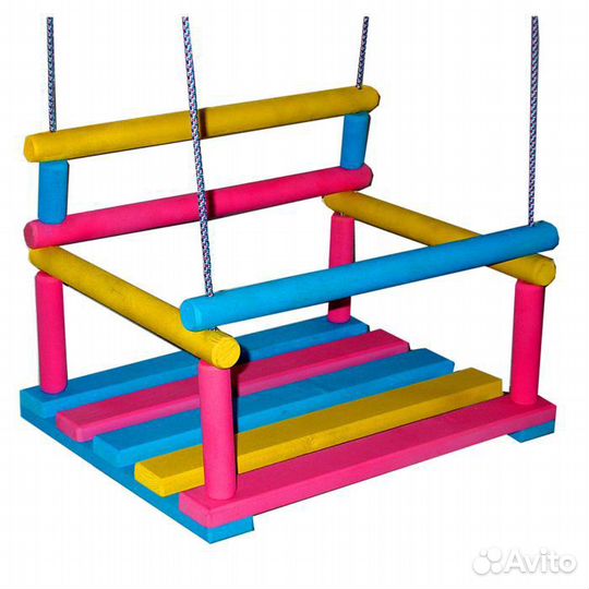 Качели подвесные.детские.дерево