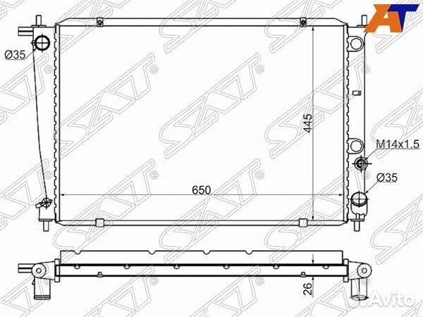 Радиатор hyundai H1, hyundai H1/starex 97-07, hyun