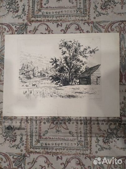 Офорт Вс Воинов 