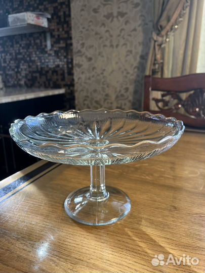 Ваза на ножке фруктовница СССР