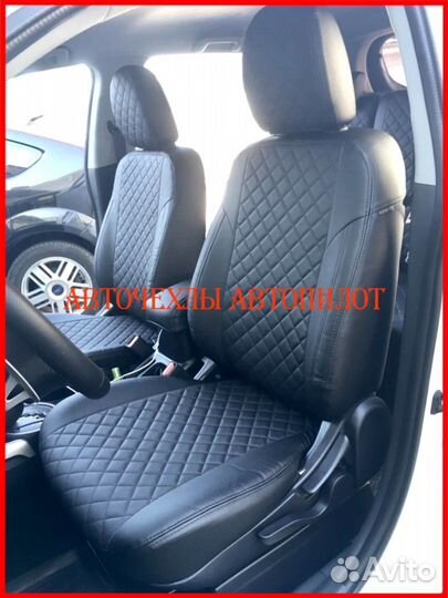 Чехлы Автопилот Mitsubishi ASX из экокожи чёрные