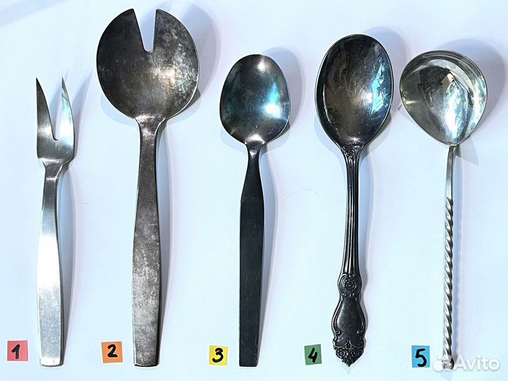 Приборы для сервировки СССР мельхиор Роза