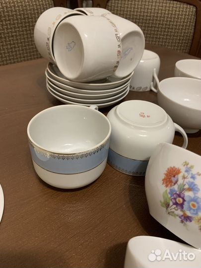 Чайные пары и чашки времен СССР