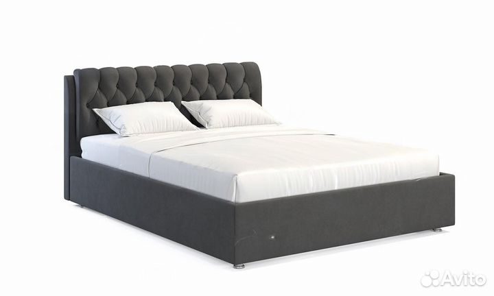 Кровать с мягким изголовьем 160*200