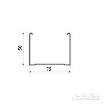 Профиль стоечный пс-4 75x50x3000 мм (0,5 мм)