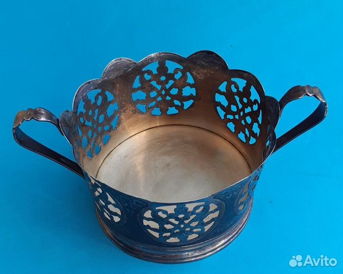 Антикварная серебряная конфетница 875 пр. СССР