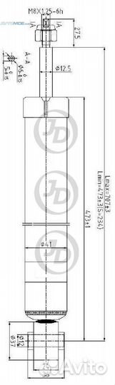 Амортизатор задний JAA0244 just drive