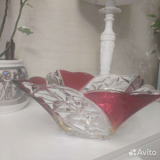 Ваза хрусталь Чехия