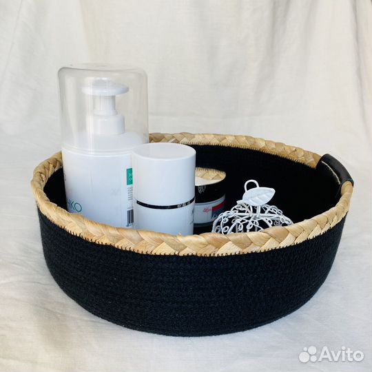 Корзина плетеная для хранения органайзер 24х24х8