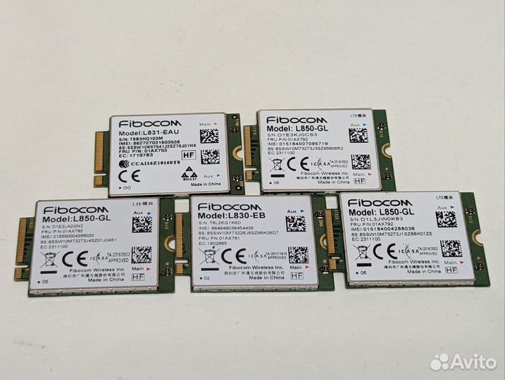 4g LTE модемы Fibocom M2 для ноутбуков Lenovo