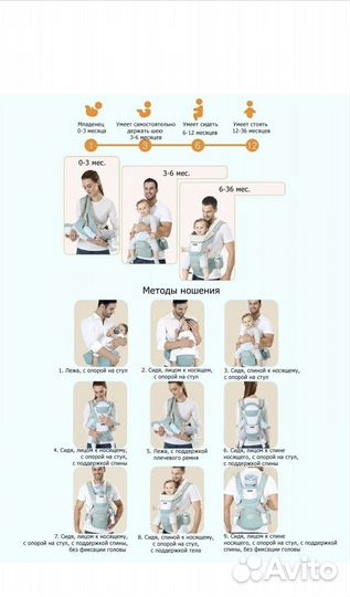 Слинг для новорожденных и кенгуру рюкзак Leotex