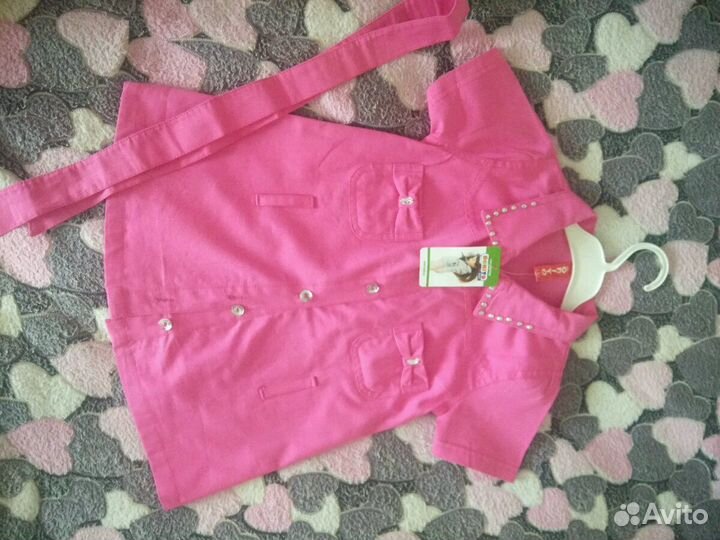 Рубашка с поясом новая