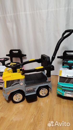 Детская машинка каталка truck с ручкой новая