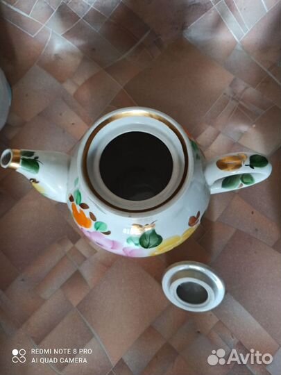 Чайные новые ложки мельхиор и чайник богатырь