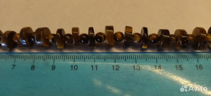 Бусы камень-тигровый глаз 49 см