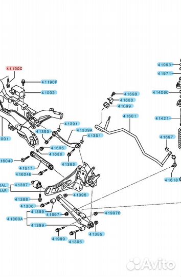 Mitsubishi outlander 3 задняя подвеска