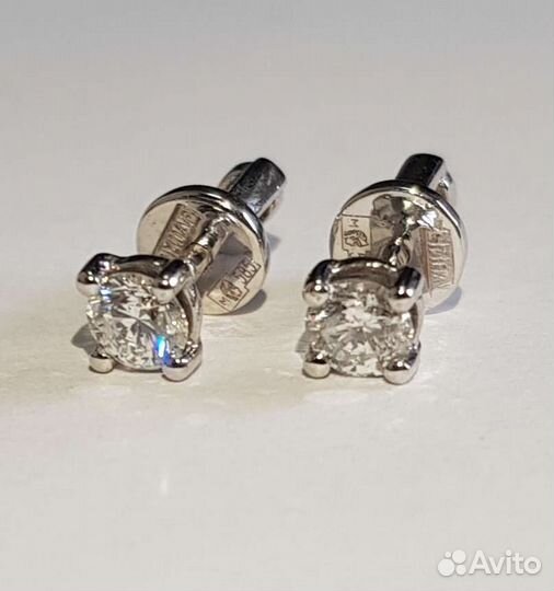 Золотые серьги с бриллиантами