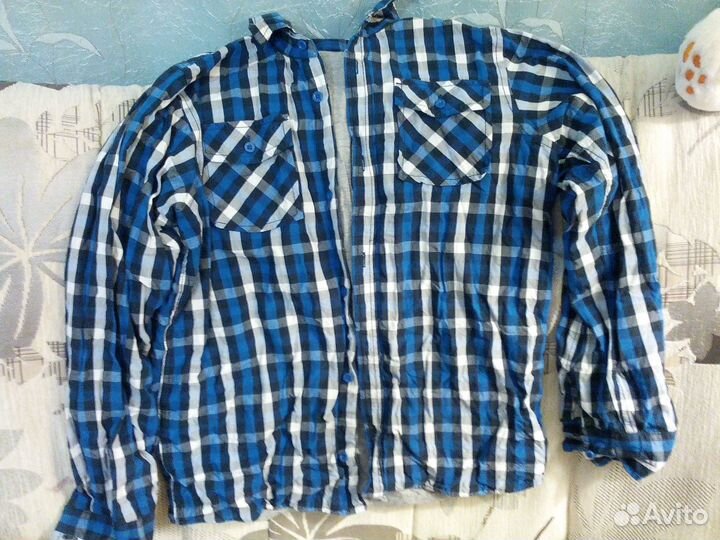 Рубашка на трикотажной подкладке