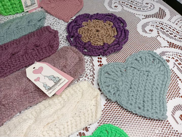 Вязаные чехлы на кружку