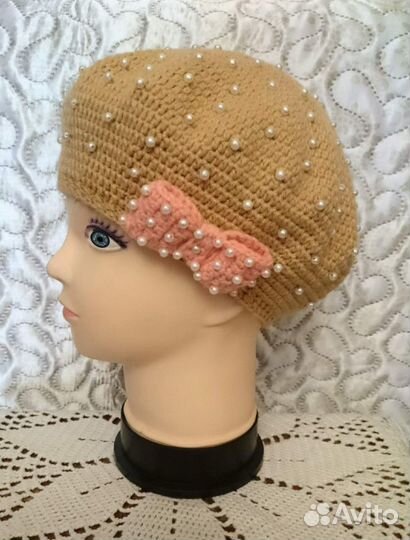 Берет для девочки ручной работы новый