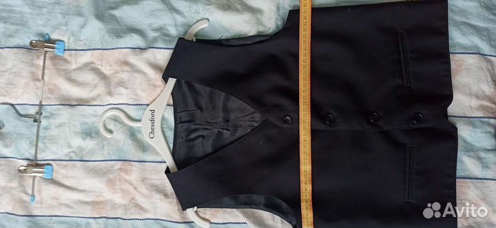 Брюки+жилет для школы для мальчика 134