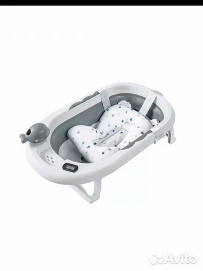 Ванночка для купания с термометром и подушкой