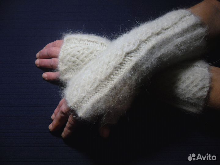 Митенки женские из собачьей шерсти Метелица