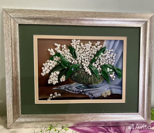 Картина вышивка лентами