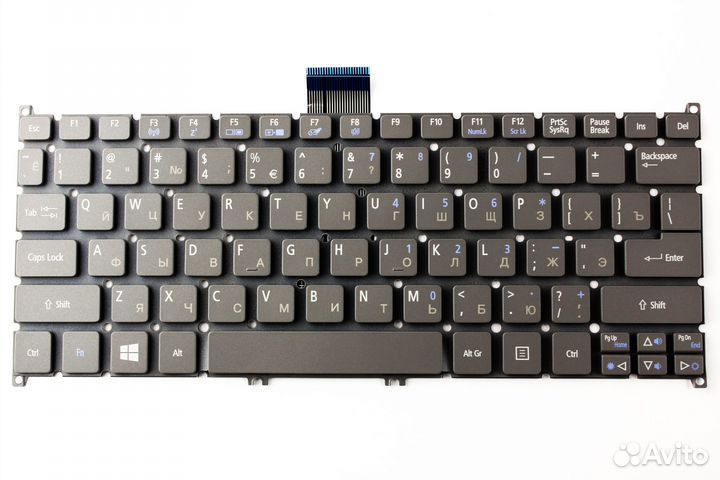 Клавиатура для Acer S3 S5 V5-121 Серая p/n: 9Z.N7