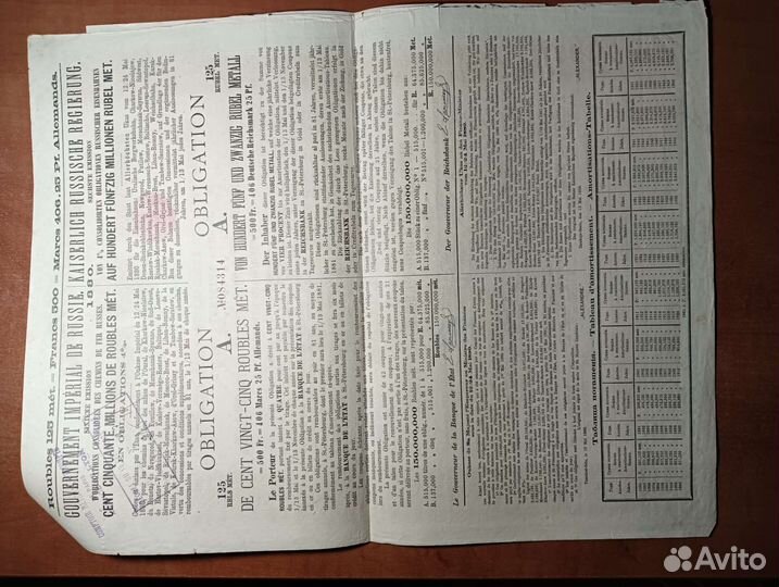 Облигации царские